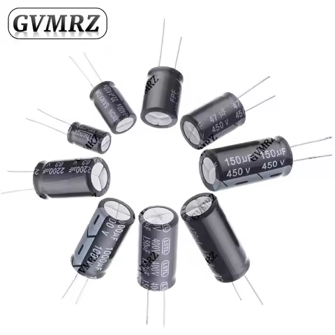 Electrolytic Capacitor Set 10UF 20UF 100UF 220UF 330UF 470UF 400UF 4.7UF for DIY Circuit Repair 63V