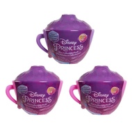 Disney Princess Mini Teacup Capsule Plushie, 3-Pack Set, Collectible Mini Plushie, Styles May Vary, 