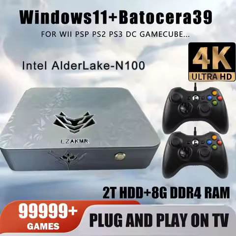 Upgraded Dual System Win11+Batocera 2TB Game System AK1 Pro Game Box 99999+ Games For PS2 PS3 WII SS