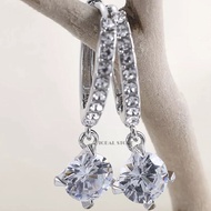 PUTIH Women's Silver Drop Earrings Anti Rust And Fade/White Sapphire Gift Jewelry