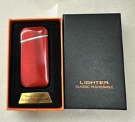 紅色USB充電打火機  脈衝打火機，側邊有雙指示燈，紅色