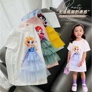 [1-8 Years] Baby Girl Dress Frozen Princess Elsa and Mermaid for Kids