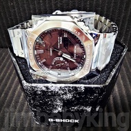 全新 日本製 台灣保卡 標籤 卡西歐 Casio G-Shock GM-B2100D-1A 銀色 八角錶圈 全金屬 防水