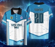 ea42d Malaysia SANG SAKA BIRU polo SHIRT Unisex 3d Print tshirts JERSERY Full Sublimation Custom Nam