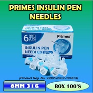 Primes Disposable Insulin Pen Needles-6mm 31G