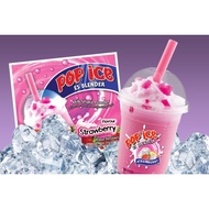 Pop ICE ICE Blender Sachet Drink Milk Powder 23gr Strawberry Flavor