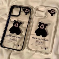 Bear 2 In 1 Black Casing iphone 17 Pro Max 13 Pro Max 11 14 Pro Max 13 Pro Max 14 Plus 15 Plus 15 Pr