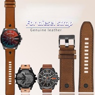 For Diesel Watch Band DZ7413 DZ4318 DZ4343 DZ4323 DZ4476 Vintage Genuine Leather Retro Brown Strap Men Accessories 24Mm 26Mm 28M