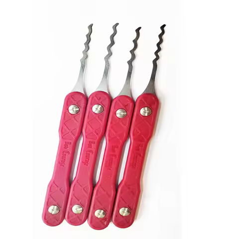 Bon Courage Kyreal Red Color 4PCS Wonder Waves Stainless Steel Hooks 0.5MM Thickness Plus 7PCS Tensi