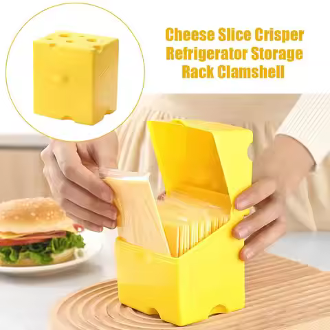 Sliced Cheese Storage Container Plastic Butter Block Lid Box Cheese Slice Saver With Holder Flip Sli