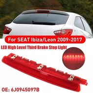 LED Rear 3rd Third Brake Light Black Red Lens For SEAT Leon 1P 2009-2012 Ibiza 6J  6P 2008-2017 6J09