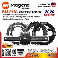 MAGENE PES P515 Power Meter dual sided Crankset Road Bike Crank Cadence Pedal Balance Smoothness 165