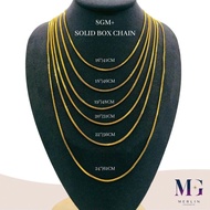 Merlin Goldsmith 22K 916 Gold Solid Box Chain (8gm+)