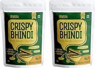 Rivera Crispy Bhindi (Masala),Okra Chips, Vegetable Snacks, Vacuum Cooked So No Need to Cook, Ready 
