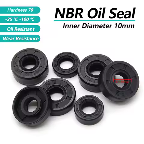 2/5pcs ID 10mm NBR Oil Seal TC-10*16/17/18/19/20/22/24/25/26/30*5/6/7/8/10mm Nitrile Rubber Shaft Do