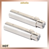 2x XLR 3Pin Male to Female Phase Reversal Adapter Plug Socket Cable Connect