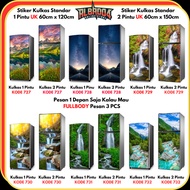 1 DOOR AND 2 DOOR FRIDGE STICKERS - BEAUTIFUL VIEW MOTIF FRIDGE STICKERS - SIZE 14