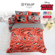 TULIP DELIGHT ชุดผ้าปูที่นอน Digital Print มิกกี้เมาส์ Mickey Mouse DLD018 สีแดง #ทิวลิป 3.5ฟุต 5ฟุต 6ฟุต ผ้าปู ผ้าปูที่นอน ผ้าปูเตียง ผ้านวม มิกกี้