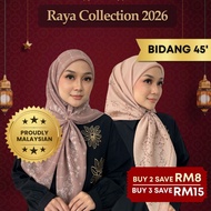 ZOE ARISAH [RAYA 2026] Bidang 45 Printed Bawal Tudung Two Tone Ombre Collection Gradient Cotton Voil