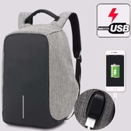 (WITH USB PORT) Anti-Theft Backpack Security Backpack USB Charging Port Business Travel 15.6inch Anti Theft Laptop Bag