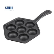Cast Iron Stuffed Nonstick StuffedPancake Pan,Munk/Aebleskiver,House Cast Iron Griddle for Various S