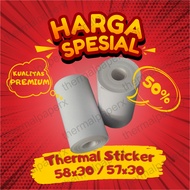 57X30 58X30 LABEL STICKER & MINI THERMAL PAPER BLUETOOTH PRINTER 58MM X 5 METERS