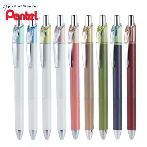 Pentel Energel Gel Pen Quick Drying Kawaii Pen Stripe Clena BLN75L 0.5mm Press Color Pens For School