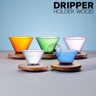 Dripper V60 With Wooden Holder 01 V60 Dripper/ Coffee Dripper/