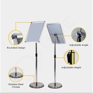 GUIDE BOARD STAINLESS STEEL SIGNBOARD STAND x 1 UNITS(Size: A4/A3 )
