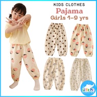 Kids 1-9Y Jogger Harem Pants – Mosquito Proof, Floral & Polka Dot Design, Comfortable for Girls