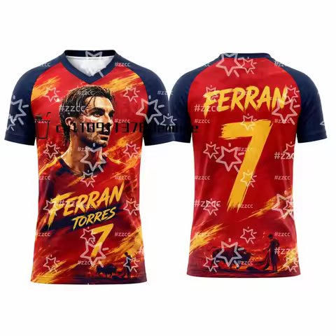 2026 Spain #7 FERRAN TORRES Soccer Jersey Breathable Quick Dry Football Shirt Summer Sports Men's T-