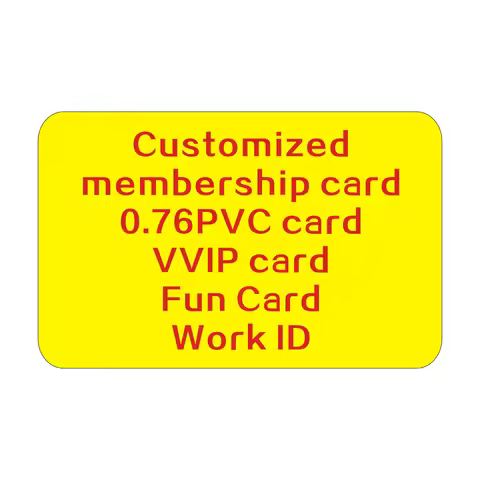 Work Card, PVC Card Printing, Customized, Free Design, 0.76mm, Waterproof, Color Printing, Round Cor