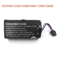 Original for ECOVACS D36A D36B DA611 DB35 DA60 Sweeping Robot  Lithium ion Rechargeable  Battery 10.
