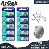 10PCS Original for SONY SR621SW Button Battery AG1 364 LR621 1.5V Alkaline Coin SR621 SR60 CX60 for 