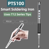 PTS100 T12 PD 5-20V 65W Portable Electric Soldering Iron CNC Metal Body Temperature Adjustable Solde