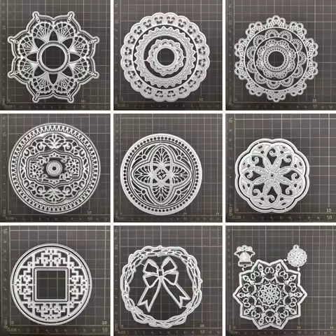 9 kinds circle wreath round Metal Cutting Dies Stencils For DIY Scrapbooking Decorative Embossing Ha