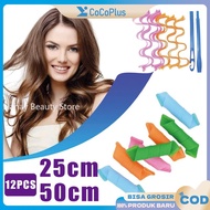 12PCS Hair Curler Set Heatless Wave Curler Without Straightener Instant Curly Hair Curler Manual For