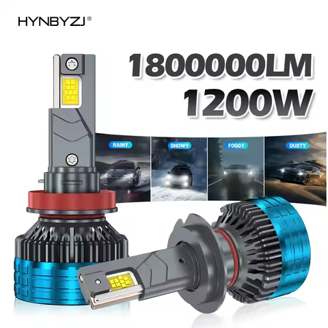 HYNBYZJ 1800000LM 1200W H4 H7 H11 LED CANbus K5C K6C H1 H8 9005 9006 HB3 HB4 9012 HIR2 Led Headlight
