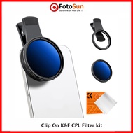 K&F CPL / ND clip on 52mm filter for smartphone phone filter