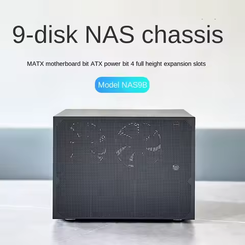 NAS chassis, 8-bay 9-bay MATX motherboard, ATX power supply group, home rack, AIO server, full heigh