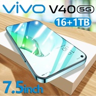 【รับประกัน1ปี】ของแท้100% VIV0 V40 5G 7.5นิ้ว โทรศัพท์มือถือ เต็มจอรองรับ2ซิม Smartphone แรม16GB รอม1