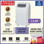 Acson 1.0 HP-1.5 HP 0.6L R410A Portable Air Conditioner (MOVEO) Air Cooler Aircond  - A5PA10C A5PA15C