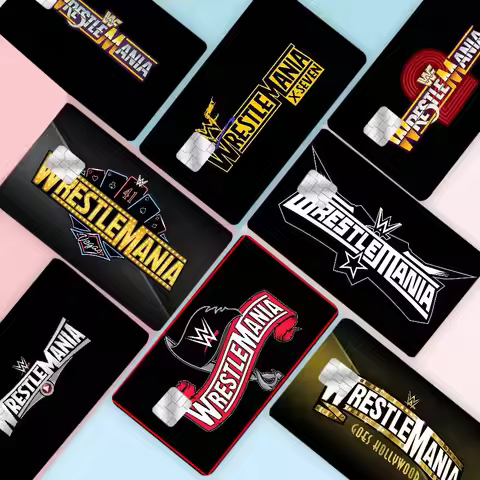 W-WWE W-WrestleMania Anime Young Creidt Card Debit Card Sticker Film Case Front Tape for Small Big C