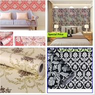 kyk wallpaper English soft pink flower | Self adhensive  Flora Sticker  Bathroom  wallpaper