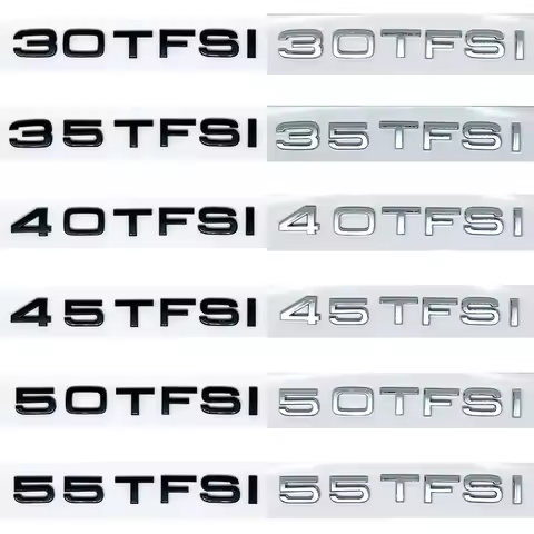 ABS 1.9 2.0 2.5 2.7 3.0 4.0 30 35 40 45 50 55 TFSI Badge Emblem Car Tail Rear Trunk Sticker For Audi