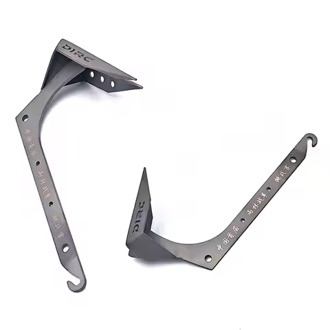 D1RC Trailer Anchor Simulation Climbing Car Heart Piece Stainless Steel Shovel Winch Anchor for 1/10