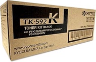 Kyocera 1T02KV0US0 Model TK-592K Black Toner Cartridge For Use with M6026cidn, M6526cdn, M6526cidn, 
