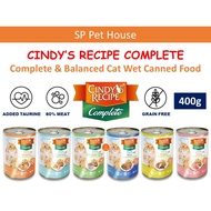 Cindy's Recipe Complete Pate 400g Wet Cat Food (CHICKEN / TUNA  / SALMON / TURKEY / BEEF) Makanan Ba