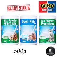 FIDO Premium Cat &amp; Dog Milk Powder 500gm / Pet Goat Milk Powder Susu Kucing