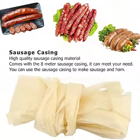 50mm * 8m Dry Sausage Casing, Homemade Sausages, Ham, Italian Sausage Boxes, and Casings for Various